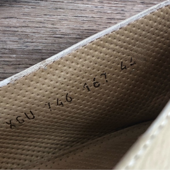 Giorgio Armani Cream Leather Almond Toe Slip On Loafers Men's 44/ US 10.5 - Picture 9 of 15